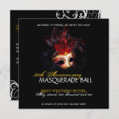 Masquerade Invitation Kaart (Voorkant / Achterkant)