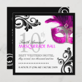 Masquerade Invitation Kaart (Voorkant / Achterkant)