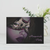 Masquerade Invitation Kaart (Staand voorkant)