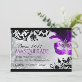 Masquerade Invitation Kaart (Staand voorkant)