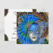 Masquerade Invitation Kaart (Voorkant / Achterkant)