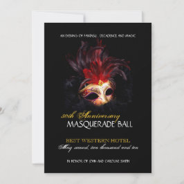 Masquerade Invitation Kaart