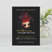 Masquerade Invitation Kaart (Staand voorkant)