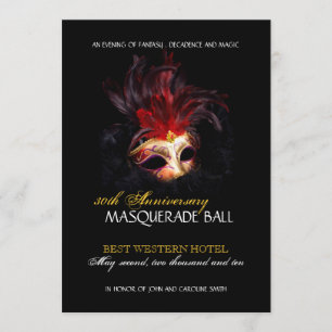 Masquerade Invitation Kaart