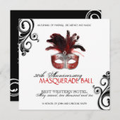 Masquerade Invitation Kaart (Voorkant / Achterkant)