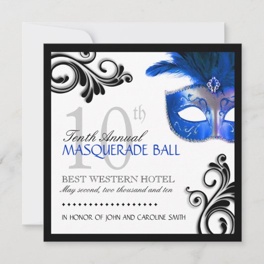 Masquerade Invitation Kaart (Voorkant)