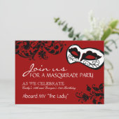 Masquerade Invitation Kaart (Staand voorkant)