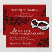 Masquerade Invitation Kaart (Voorkant / Achterkant)