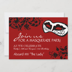 Masquerade Invitation Kaart