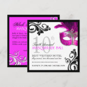 Masquerade Invitation Kaart (Voorkant / Achterkant)