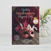 Masquerade Invitation Kaart (Staand voorkant)