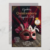Masquerade Invitation Kaart (Voorkant / Achterkant)