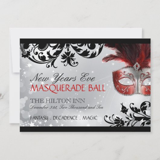 Masquerade Invitation Kaart (Voorkant)