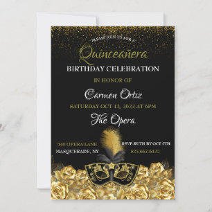 Masquerade Invitation Kaart