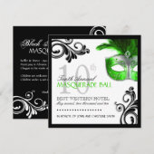 Masquerade Invitation Kaart (Voorkant / Achterkant)
