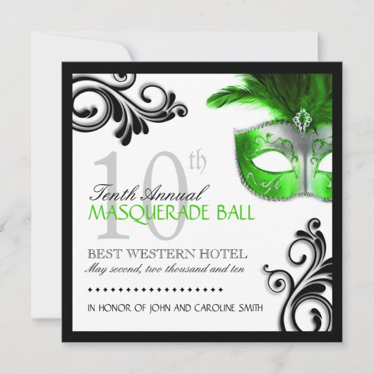 Masquerade Invitation Kaart (Voorkant)