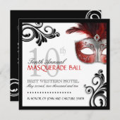 Masquerade Invitation Kaart (Voorkant / Achterkant)