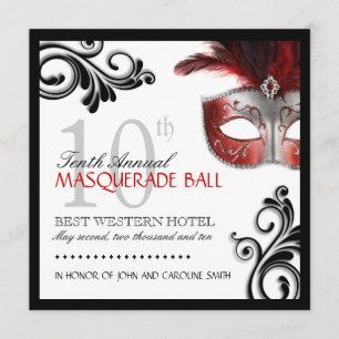 Masquerade Invitation Kaart