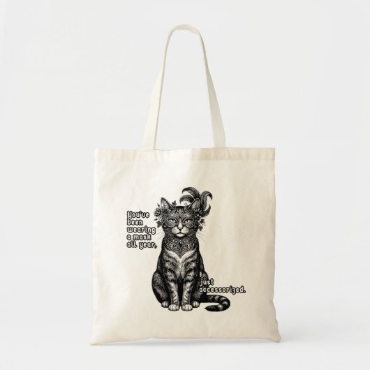 Masquerade Kat Tote Bag (Voorkant)
