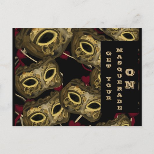 MASQUERADE KUNST  BRIEFKAART (Voorkant)