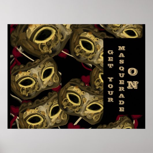 MASQUERADE KUNST   POSTER (Voorkant)