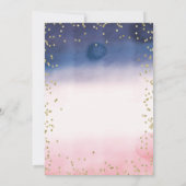 Masquerade, Lace, Diamonds Ombre Quinceañera Kaart (Achterkant)