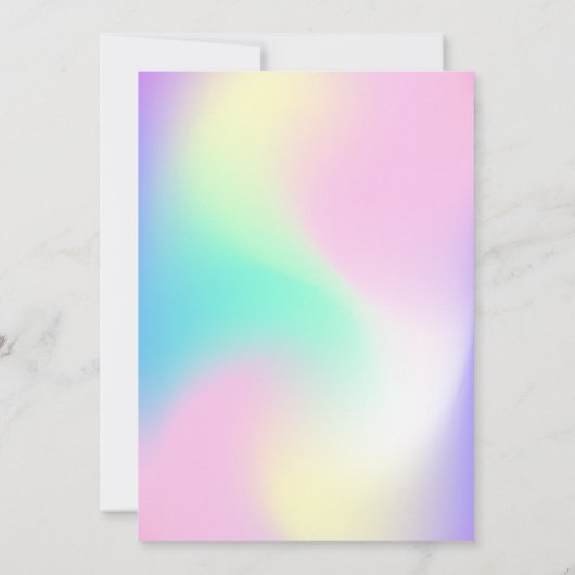 Masquerade, Lace Holographic Sweet 16 Kaart (Achterkant)