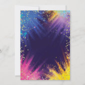 Masquerade, Lace, Paint Splash Quinceañera Kaart (Achterkant)