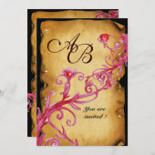 MASQUERADE MAGIC BERRIES MONOGRAM, Parchment Kaart (Voorkant / Achterkant)