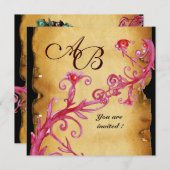 MASQUERADE MAGIC BERRIES MONOGRAM rood Kaart (Voorkant / Achterkant)