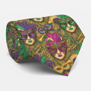 Masquerade Majesteit Mardi Gras Stropdas