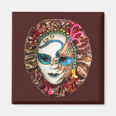 Masquerade, Mardi Gras, Carnavalsmasker Magneet (Voorkant)