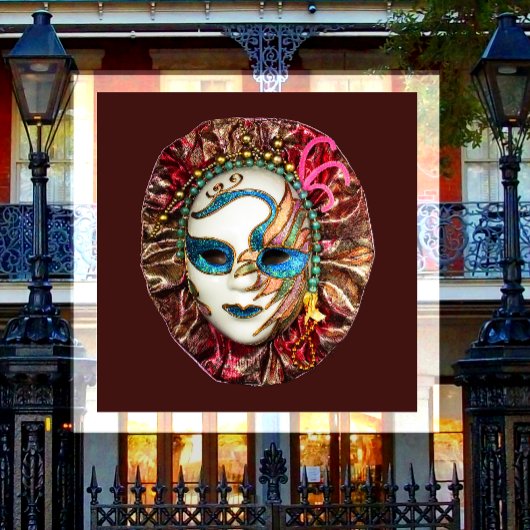 Masquerade, Mardi Gras, Carnavalsmasker Magneet