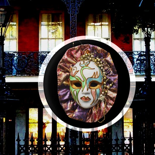 Masquerade, Mardi Gras, Carnavalsmasker Ronde Button 3,2 Cm