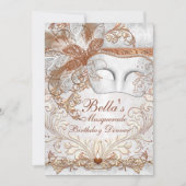 Masquerade Mardi Gras Feestuitnodiging Kaart (Voorkant)