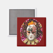 Masquerade, Mardi Gras-masker Magneet (Voorkant / Achterkant)