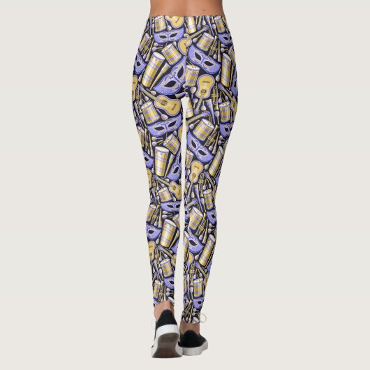 Masquerade Mardi Gras Pop Mode Leggings (Achterkant)