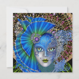 Masquerade Mardi Gras Uitnodiging