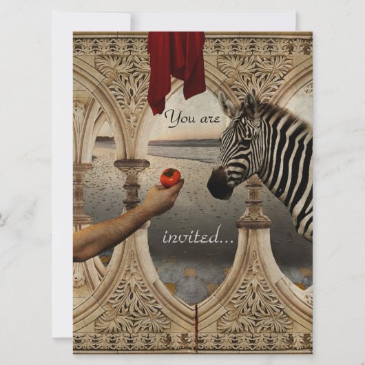 Masquerade/mardi-gras uitnodiging sjabloon (Voorkant)