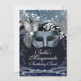 Masquerade Mardi Gras Uitnodigingen voor verjaarda