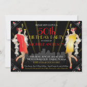 Masquerade Mardi Gras verjaardagsuitnodiging Kaart (Voorkant)