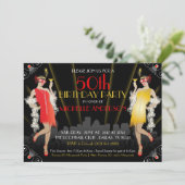 Masquerade Mardi Gras verjaardagsuitnodiging Kaart (Staand voorkant)