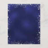 Masquerade marine blauw zilver Sweet 16 uitnodigin (Achterkant)