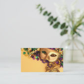 Masquerade Marti Gras Mask Visitekaartje (Staand voorkant)