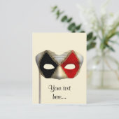 Masquerade Mask Briefkaart (Staand voorkant)