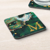 Masquerade Mask Costume Hal Monogram Drink Onderze Drankjes Onderzetter (Linkerzijde)