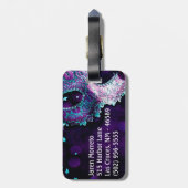 Masquerade Mask Costume Hallo Monogram Bagagelabel (Achterkant verticaal)