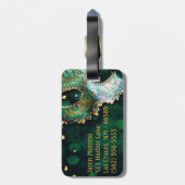 Masquerade Mask Costume Hallo Monogram Bagagelabel (Achterkant verticaal)