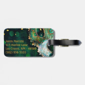 Masquerade Mask Costume Hallo Monogram Bagagelabel (Achterkant horizontaal)