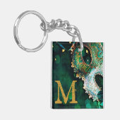 Masquerade Mask Costume Halloween Mardi Sleutelhan Sleutelhanger (Voorkant Links)